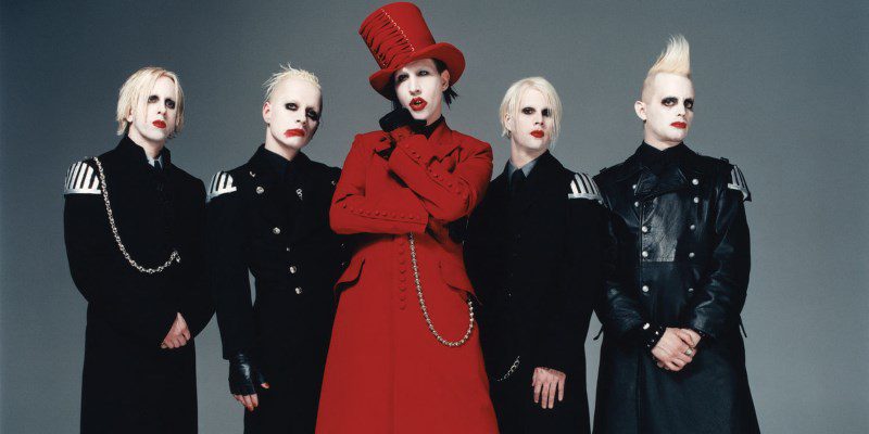 a photo of Marilyn Manson and band